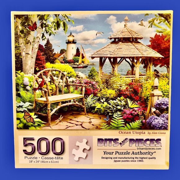 Bits & Pieces Puzzle Lot of 4 Puzzles 500 Pieces Scenery Horses Deer Ducks Birds - Picture 5 of 11